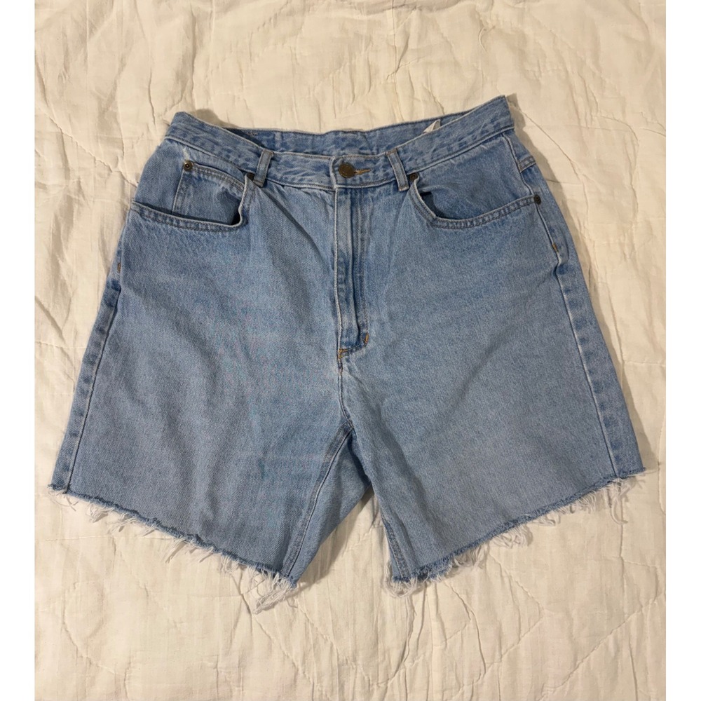 Liz Claiborne Lizwear Vintage High Waisted Light Wash Denim Cut Off Shorts 12